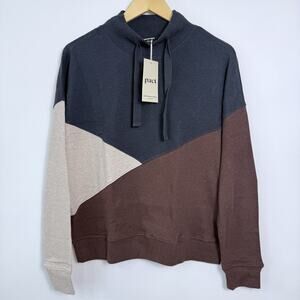 Pact Organic Cotton Colorblock‎ Pullover Sweatshirt Womens Size M Soft Comfy NWT